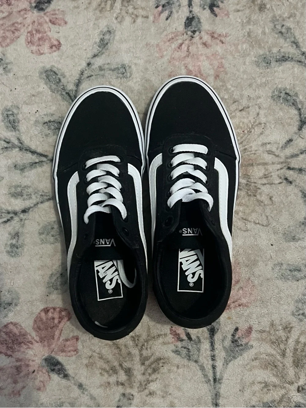 Vans Black and White Low-Top Sneakers
